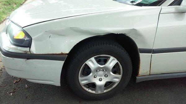 Damage from accident