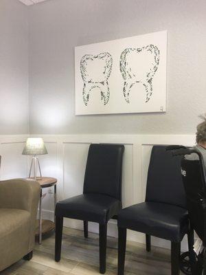 Clean and airy waiting room