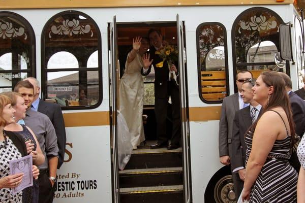 The trolley also makes for great exit photos!