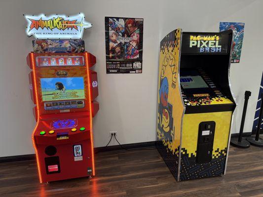 Video games next to their main game room.