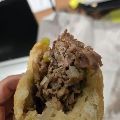 Hairy philly cheesesteak sandwich :(