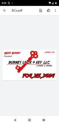Burney Lock and Key