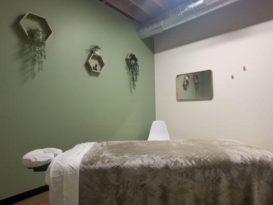 Each of our calming massage rooms has fresh sheets, a heated massage table, and an air purifier.