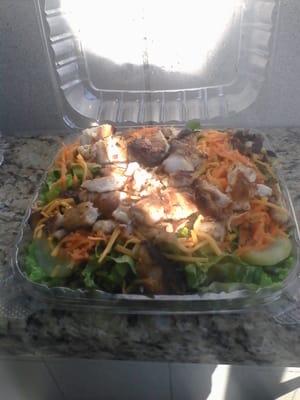 This fish jerk tilapia is to die for juicy and a grt big salad for a good price !!!