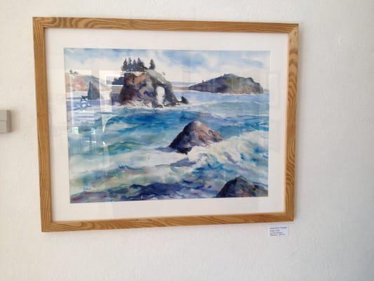 Watercolor inspired by the local scenery.