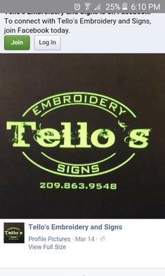 Tello's Embroidery