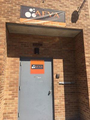 front door for donation drop-off