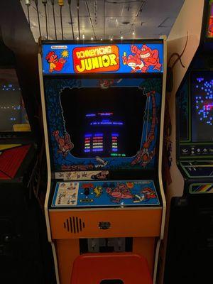 Donkey Kong Junior! Not as fun as Frogger, which they also have, but definitely more photogenic.