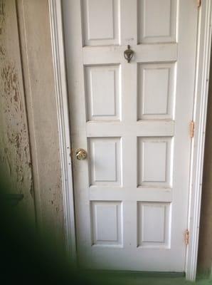 The community bathroom that's currently locked but even when it's not it never has toilet paper or paper towels.