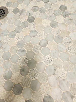 Shower floor- After Distinguished Manor, house cleaning