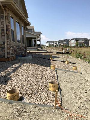 Custom deck and outdoor kitchen completed. Complete with fire pit, and fully lighting.