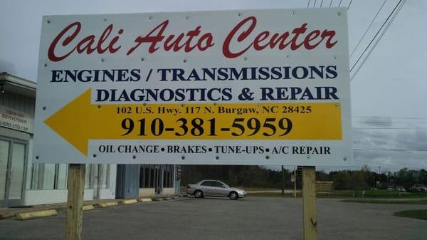 Cali Auto Center Sign
