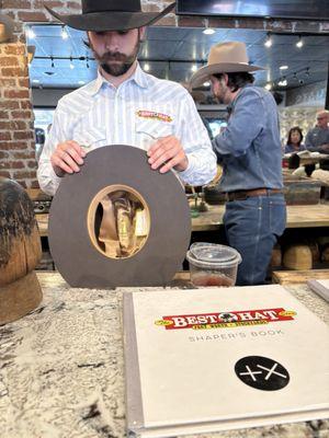 Custom shaping the brim