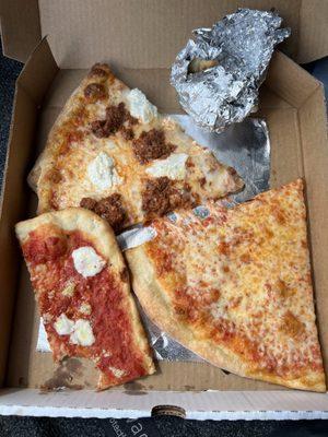 Lasagna pizza, Grandma (Nonna) Pizza, cheese pizza