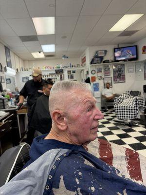 Flat-Top razor fade .."Best one I ever had"(his words not mine)
