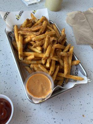 French fries, Bria tacos, street tacos & quesadillas soooo good