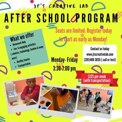 We offer transportation with the after school program.