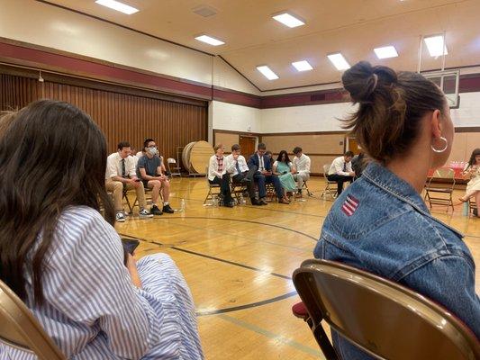 This is our second hour of church! It's awesome to have a community of people to be able to share struggles with and work through them.