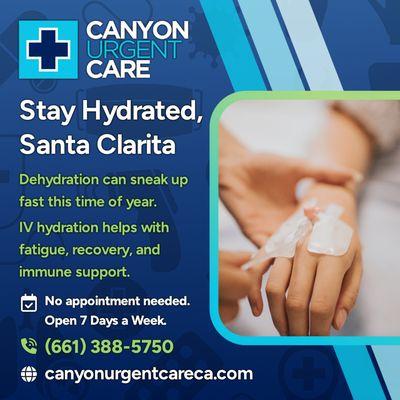 Cool mornings, warm afternoons--stay hydrated! IV therapy helps with fatigue, recovery, and immunity.