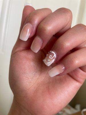 There's some inconsistency with length and application. I had to file the nails down a bit because it was sharp at the corners.