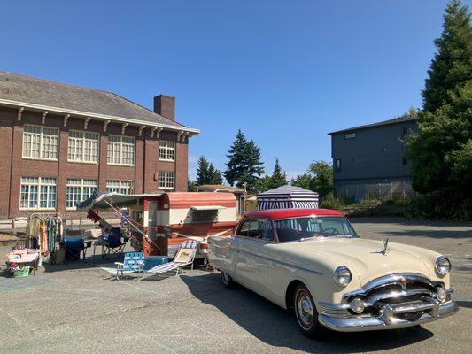 Example of a Vintage trailer/classic car combo from our 2023 event.