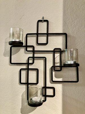 metal wall candle decor