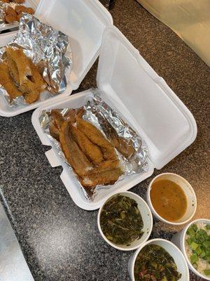Catfish, Buffalo Fish, Collard Greens