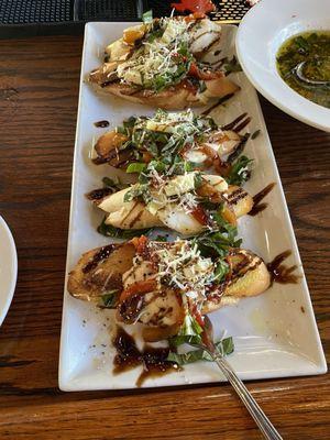 Red pepper bruschetta