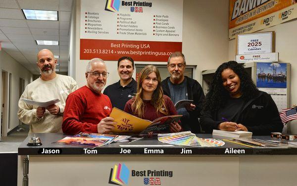 Our Amazing Client Services Team:  Jason,  Tom,  Joe,  Emma,  Jim,  and  Aileen