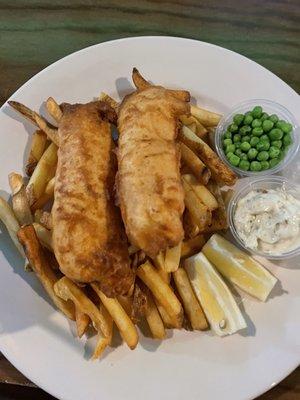 Amazing cod and chips.