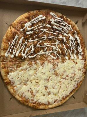 New York Fried Chicken and pizza