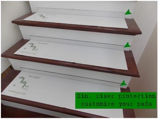 36in x 12in Stair Protection w/ 2in Riser Protection Model