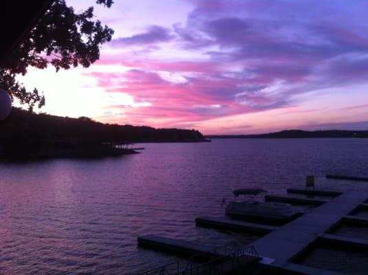 Sunset from the deck of The Duck