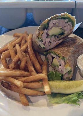 California chicken wrap w/ french fries