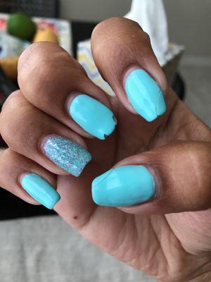 This is what my nails look like after ONLY one week of getting them done at this place