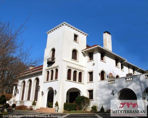 A magnificent Mill Neck estate with Red Flat Clay roof installed by Mediterranean Roofing & Designs