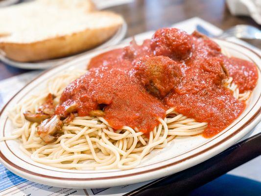 Spaghetti and Meatballs with Mushrooms