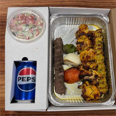 Chicken soltqni with no rice + koobideh kabab