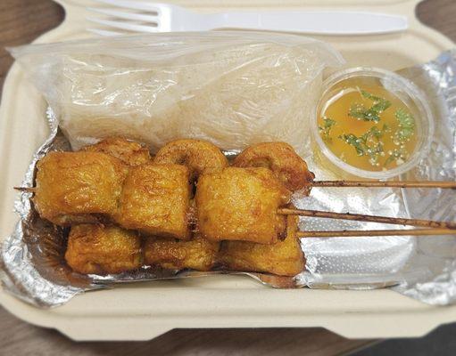Chicken Skewers and Sticky Rice