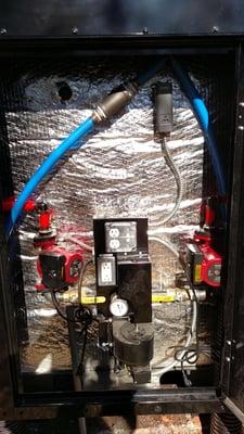 Assisted Shane Mull in hooking up his outside wood burning furnace, he took care of the underground and I made all connection...