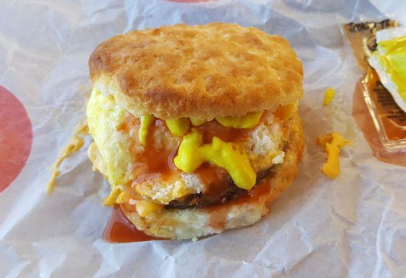 Sausage, egg and cheese.