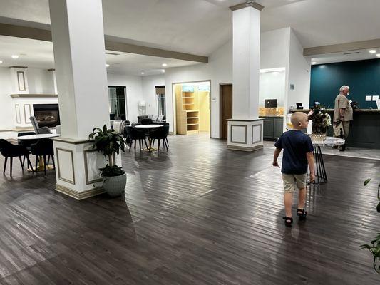 The lobby complete with lemon water as you come in :) this is also where they have their amazing breakfast in the morning!