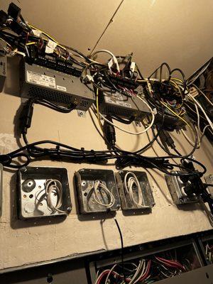 They left messy wiring also known as spaghetti.