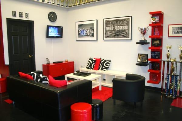 New seating added in addition to viewing areas into the dance studios.