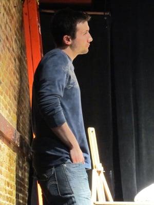 Writer/Director Alessio Cappelletti directing at the legendary La Mama Theater in NYC