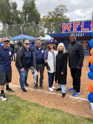 WFLL Board Members with Sharon Quirk-Silva; Laura Lasorda & Dodger Alumni Jerry Royater