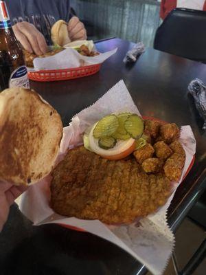 This Pork Tenderloin Sandwich with fries was awesome