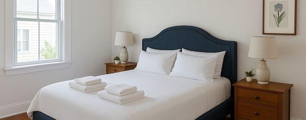 Wow! This room looks absolutely pristine The bed is perfectly made, every surface is spotless, and the whole space feels so fresh!