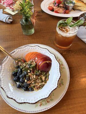 Yogurt Granola Bowl and The Way(??) Mocktail