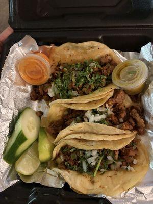 Carne asada 4.5/5. Really good & hot side salsas !